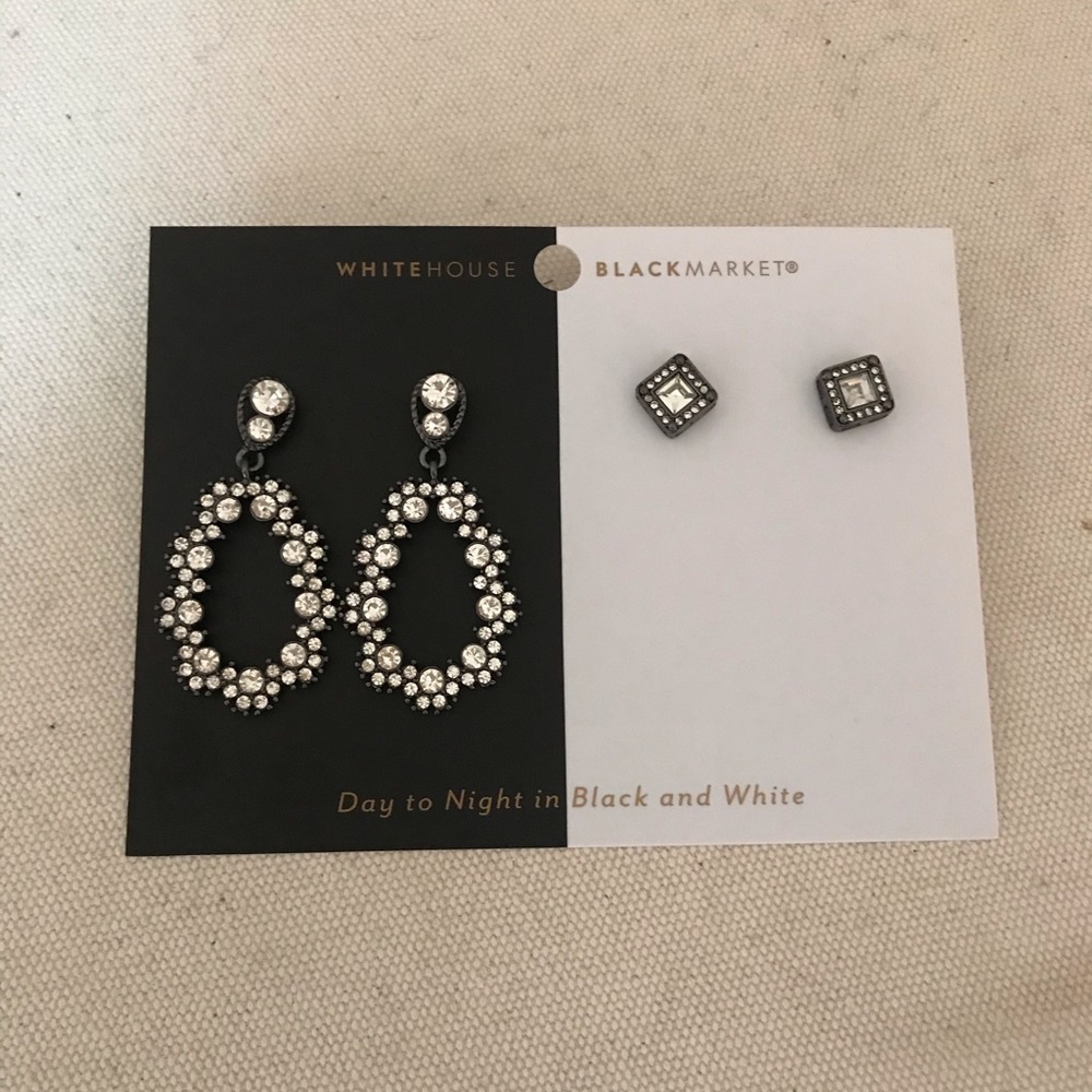 WHBM Statement Earrings. Day to Night. NWT